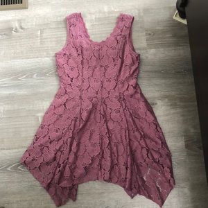Lace purple dress